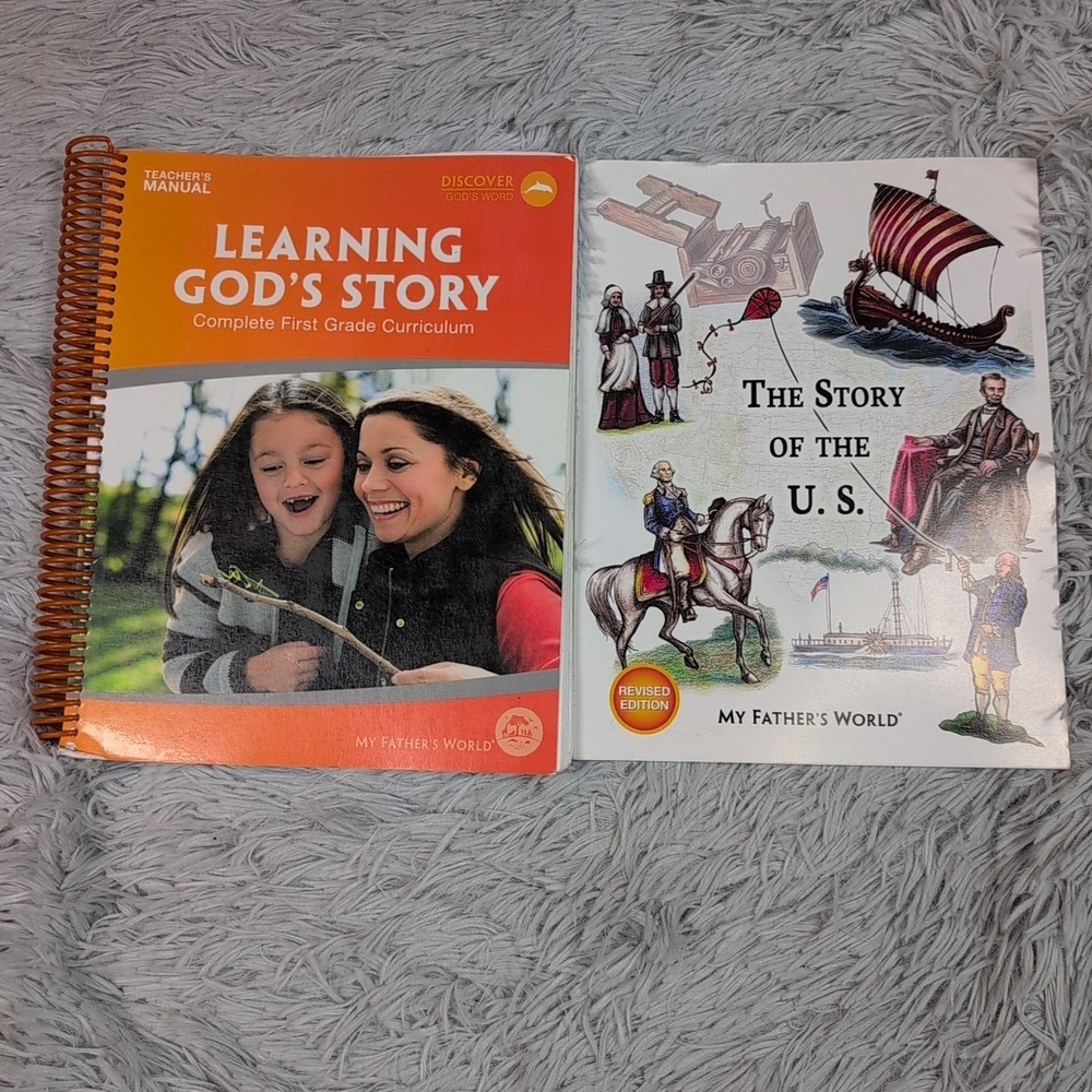 First Grade God's Story My Father's World Curriculum History Lot Of 2 Books